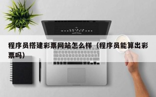 霸州程序员搭建彩票网站怎么样（程序员能算出彩票吗）